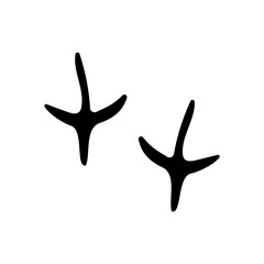 Dinosaur Track vector icon. Dinosaur Footprints illustration sign. trace symbol or logo.