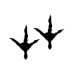 Dinosaur Track vector icon. Dinosaur Footprints illustration sign. trace symbol or logo.