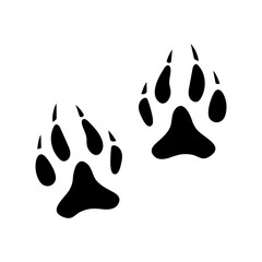 Dinosaur Track vector icon. Dinosaur Footprints illustration sign. trace symbol or logo.