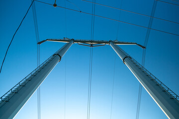 Electric power lines in the sky