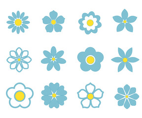 Design icons vector illustration of a flower (chamomile).