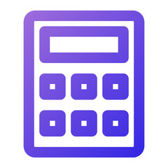 Fototapeta premium calculator icon gradient style