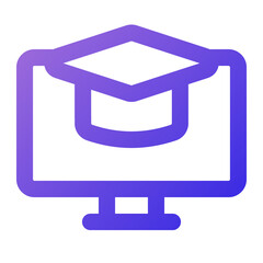 Obraz premium education icon gradient style