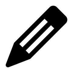 pencil icon solid style