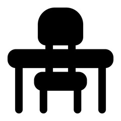 desk icon solid style