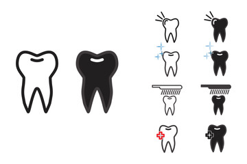 dental set icon vector design in white background