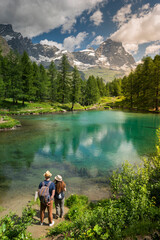 The blu lake, Aosta Valley Italy