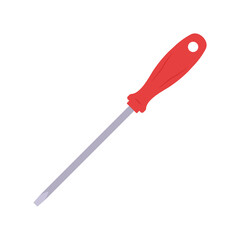Screwdriver Flat Illustration. Clean Icon Design Element on Isolated White Background
