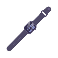 Smartwatch Flat Illustration. Clean Icon Design Element on Isolated White Background