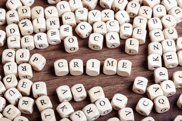 Crime, letter dices word