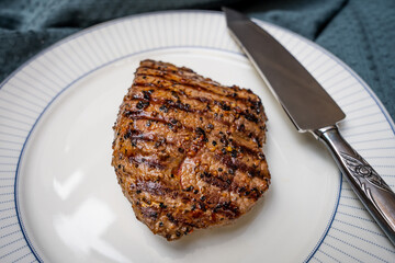 Fresh grilled pepper steak 