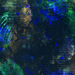 Fototapeta na wymiar Deep forest abstract scrapbook background universal use