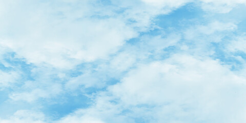 Beautiful and fresh puffy clouds on blue sky, Abstract watercolor shades blue Sky cloud texture background, Blue sky background and white blurry, clear, and puffy clouds.