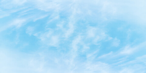 Obraz premium Beautiful and fresh puffy clouds on blue sky, Abstract watercolor shades blue Sky cloud texture background, Blue sky background and white blurry, clear, and puffy clouds.