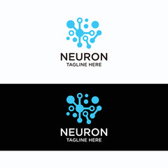 Neuron logo design icon template
