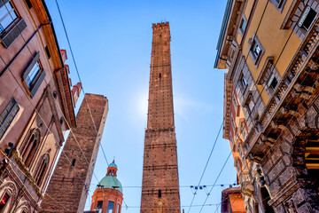 The Two Towers of Bologna on a sunny morning  © Torval Mork