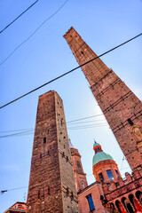 The Two Towers of Bologna on a sunny morning  © Torval Mork