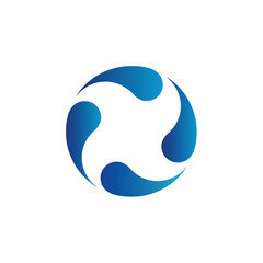 abstract blue circle logo set icon. Colorful symbols vector graphic