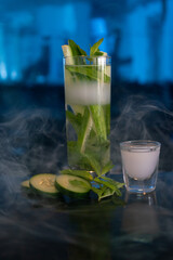 colorful cocktails. Drinks for lunch.