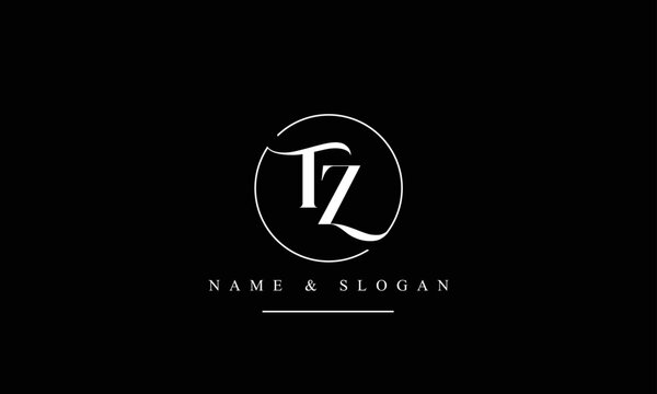 TZ, ZT, T, Z abstract letters logo monogram