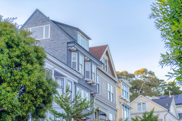 Houses in San Francisco, California with different structures