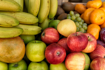 Crate of fresh fruits