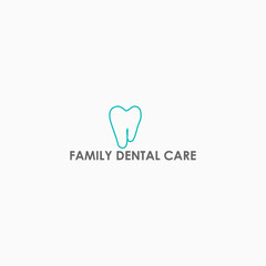 modern illustration dental  company logo design template vector