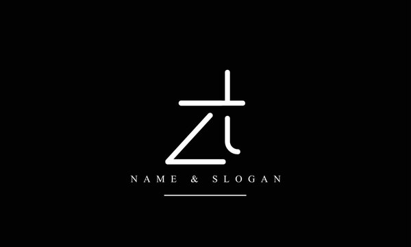 TZ, ZT, T, Z abstract letters logo monogram