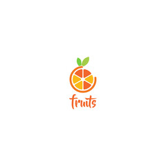 Orange fruit logo design Vector icon illustration design. Slice of Lemon Lime Grapefruit Citrus with swirl letter initial O logo design inspiration