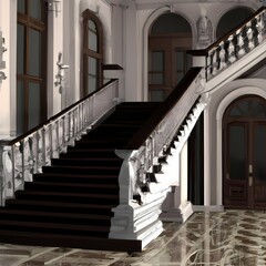 Baroque manor staircase