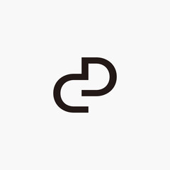 Initial letter mark DD  logo design template