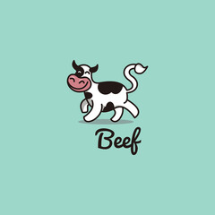 Cute cartoon cow illustration