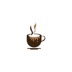 coffee cup logo with vector style template