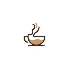coffee cup logo with vector style template