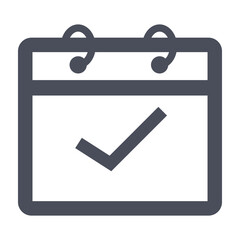 Calendar vector icon. Tear-off calendar. Calendar symbol. Seal of approval. Access closed. Error. Sign of voting. Time management. Deadline icon.