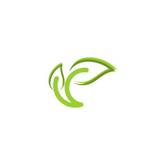Obraz premium Abstract green leaf logo icon vector design. Landscape design, garden, Plant, nature and ecology vector logo. Ecology Happy life Logotype concept icon. Vector illustration