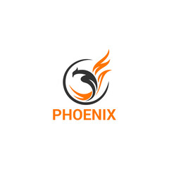 Modern Flaming Phoenix Logo designs template vector illustration