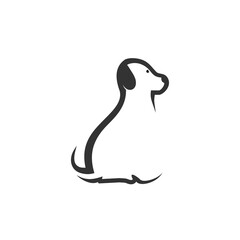  pets Logo dog cat design vector template Linear style. Animals Veterinary clinic Logotype concept  icon.