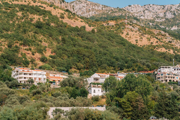 Sveti Stefan town in Montenegro, picturesque bay