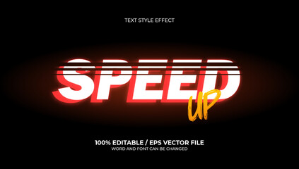 Speed up text effect eps vector file