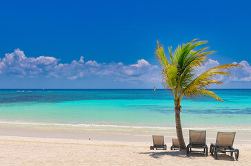 Beautiful Mexican Caribbean, beaches of Riviera Maya