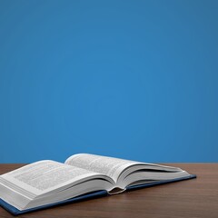 Old retro book is open. Holly book concept