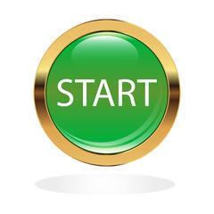 A circle of green color in a gold frame