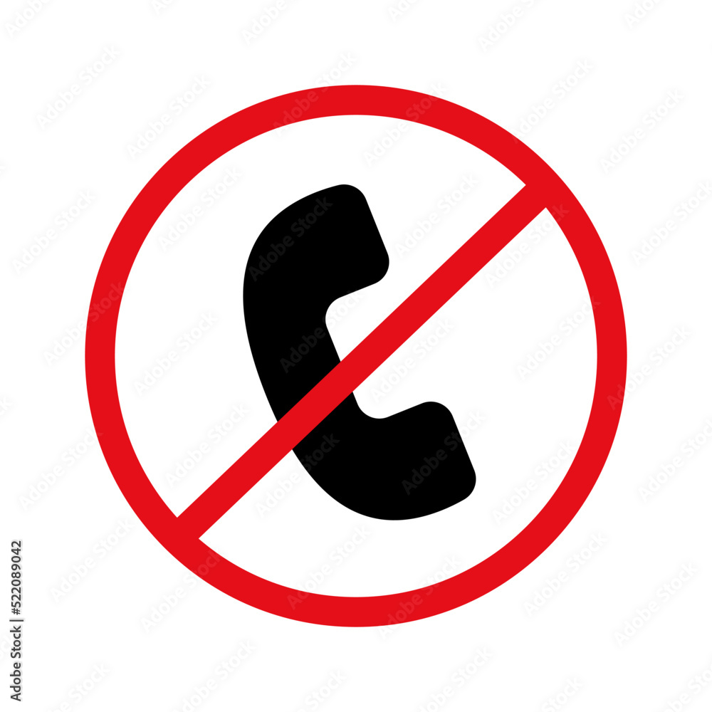 Poster do not call sign. call restriction. vector.