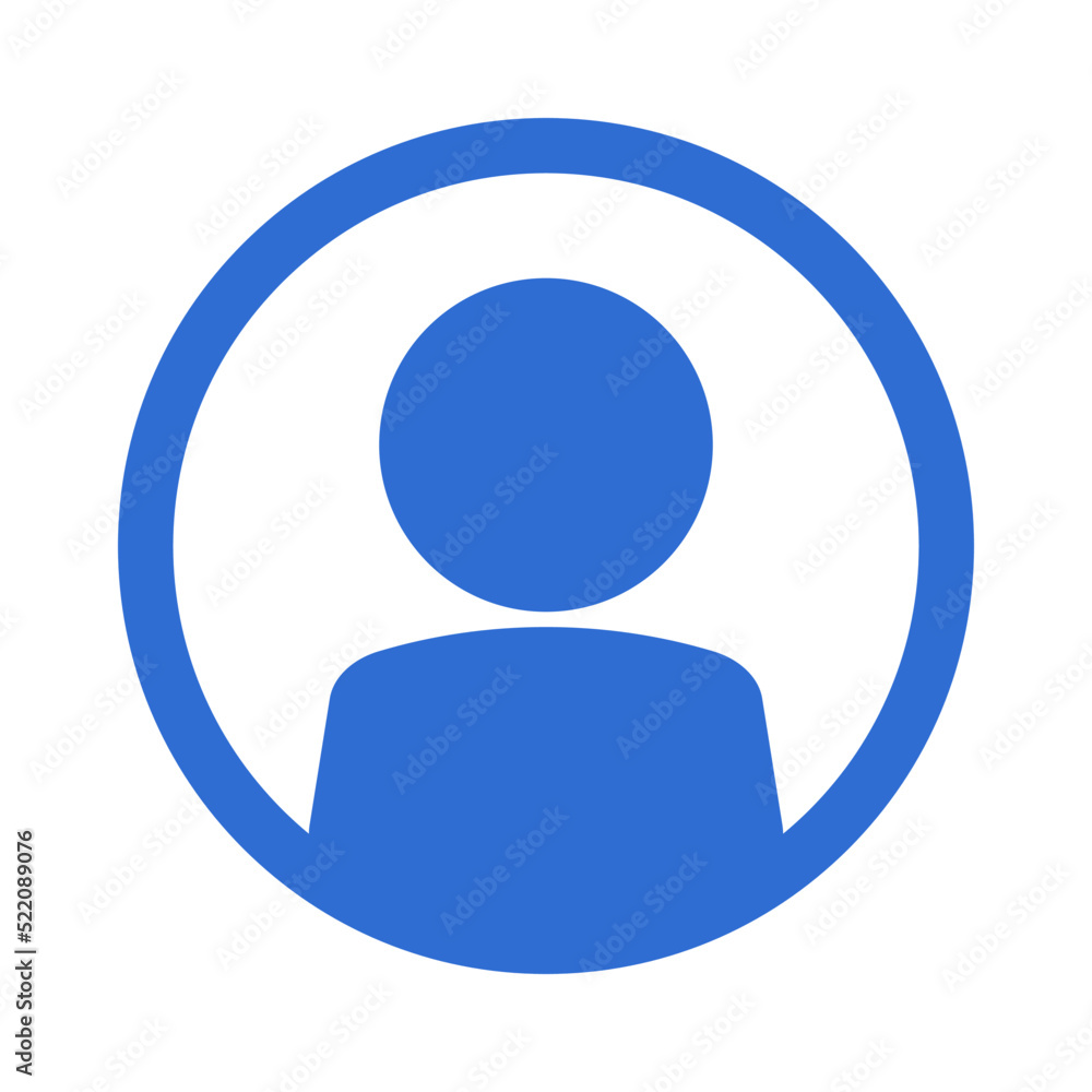 Aufkleber round person button icon. account and my page button. vector.