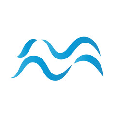 Modern sea symbol. Sea waves. Vector.