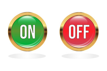 On, off buttons, power switches