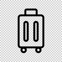 Suitcase icon isolated on transparent background. Vector