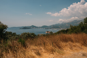 Sveti Stefan town in Montenegro, picturesque bay