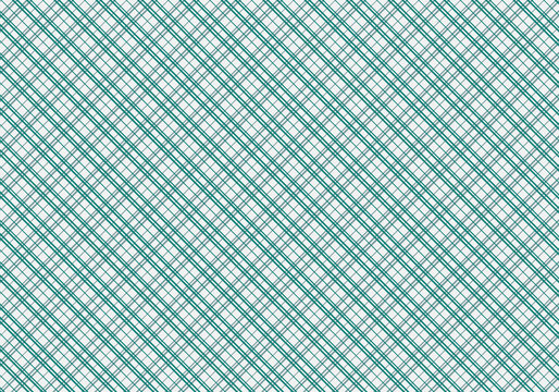 
Fondo o estampado cuadriculado oblicuo en rayas verdes sobre fondo blanco. Estampado de bata escolar infantil

